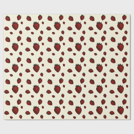 aardbei cadeaupapier (Vlak)