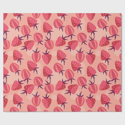 Aardbei Cadeaupapier (Vlak)