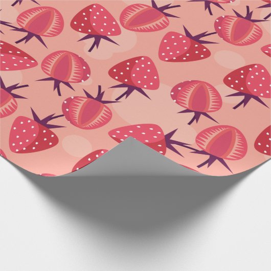 Aardbei Cadeaupapier (Hoek)