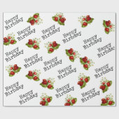 Aardbei cadeaupapier (Vlak)