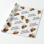 Aardbei cadeaupapier (Uitgerold)
