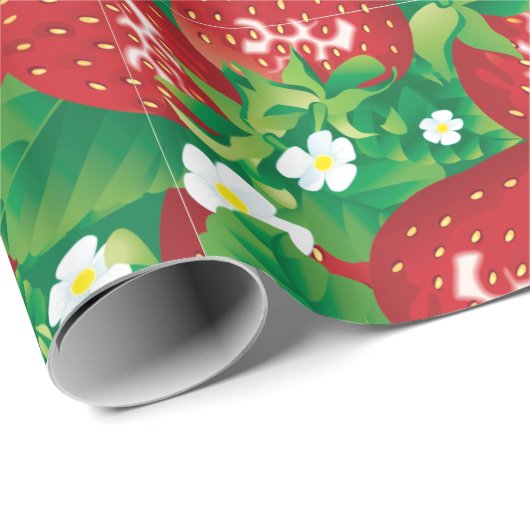 Aardbei Cadeaupapier (Rol Hoek)