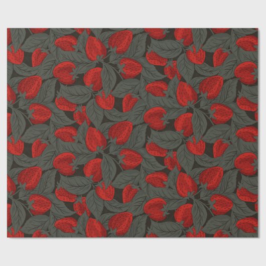 Aardbei Cadeaupapier (Vlak)