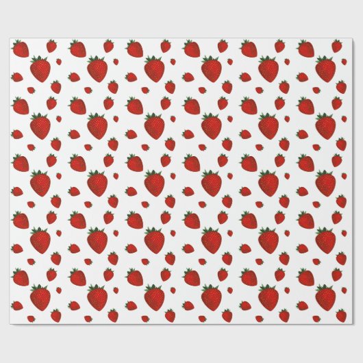 aardbei cadeaupapier (Vlak)