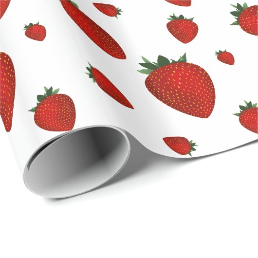 aardbei cadeaupapier (Rol Hoek)