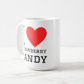 Aardbei Candy patroon Koffiemok (Voorkant links)