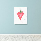 Aardbei Canvas Afdruk (Insitu (Houten vloer))