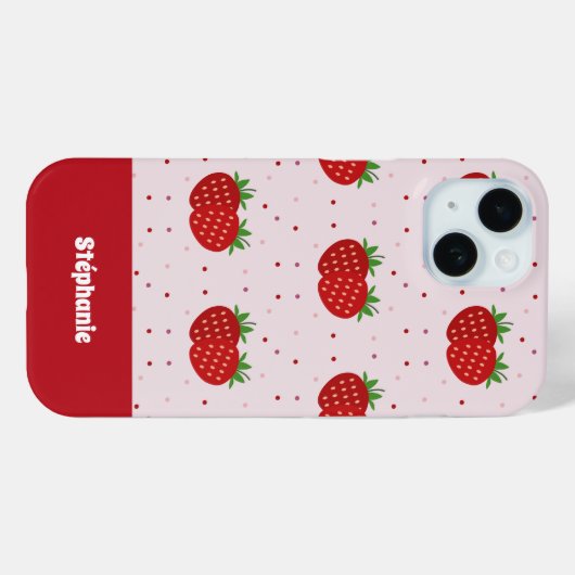 Aardbei Case-Mate iPhone Case (Achterkant (horizontaal))