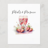 Aardbei Champagne Bloemen Vrijgezellenfeest Spel K (Achterkant)