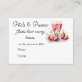 Aardbei Champagne Vrijgezellenfeest bruiloft spel Informatiekaartje (Voorkant)