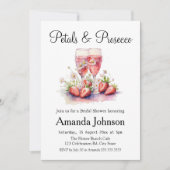 Aardbei Champagne Vrijgezellenfeest Kaart (Voorkant)