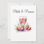 Aardbei Champagne Vrijgezellenfeest Kaart (Achterkant)