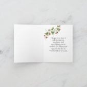 Aardbei Cheesecake Aangepaste Naam & Tekst Verjaar Kaart (Binnen)