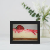 Aardbei Cheesecake Briefkaart (Staand voorkant)