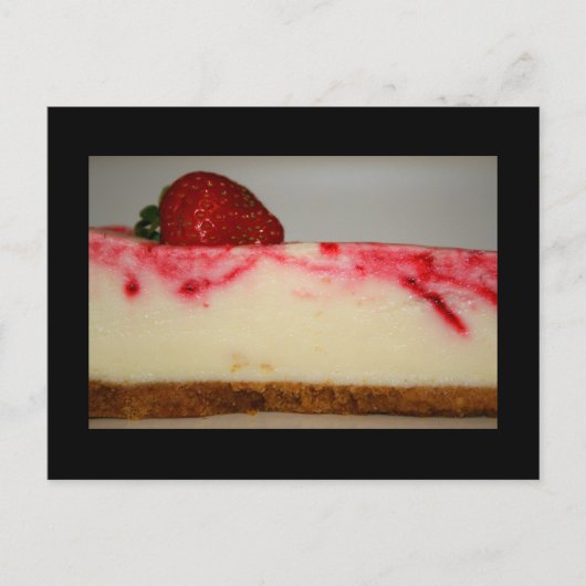 Aardbei Cheesecake Briefkaart (Voorkant)