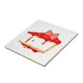 Aardbei Cheesecake heerlijke cake Tegeltje (Zijkant)