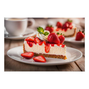Aardbei Cheesecake Perfect Poster