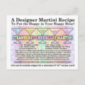 Aardbei Cheesecake Spring Martini Recept Kaart (Voorkant)