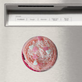Aardbei Cherry Roze Valentijnse Cupcake Magnet (Insitu (Vaatwasser))