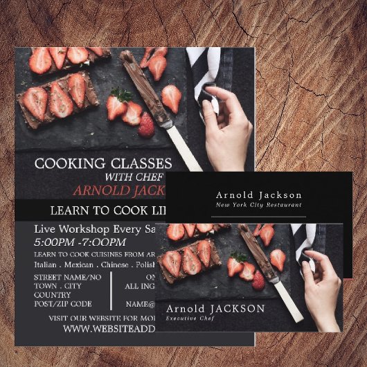 Aardbei Chocolade, Reclame voor Kooklessen Flyer