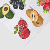 Aardbei citroen avocado druiven fruit ontvlechting tissuepapier (Detail)