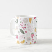 Aardbei Citrus Fruit Patroon Mok (Voorkant links)