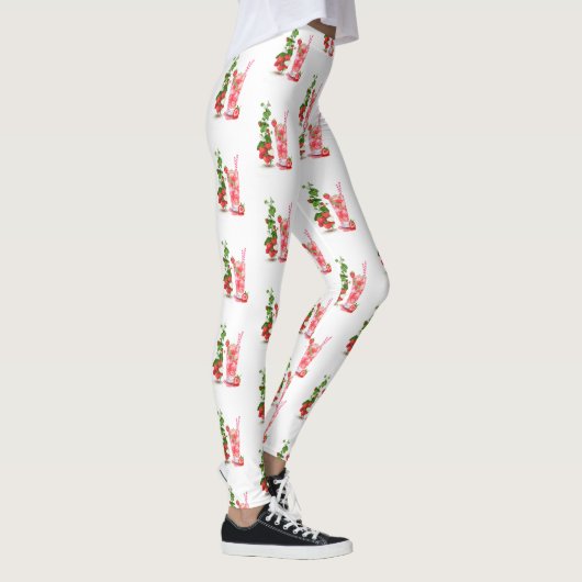 Aardbei Cool Drink Party Grappige Leggings (Rechts)
