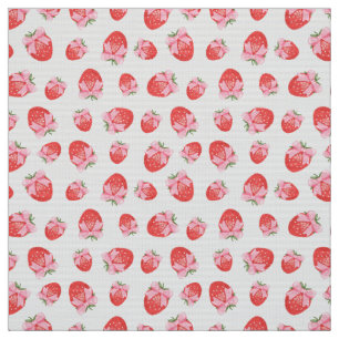 Aardbei Coquette Print Stof