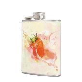 Aardbei Cream Splash! Waterverf Heupfles (Links)