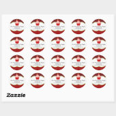 Aardbei Cupcake Bakkerij Box Seals Ronde Sticker (Vel)