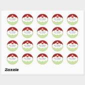 Aardbei Cupcake Bakkerij Cake Box Seals Ronde Sticker (Vel)
