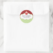 Aardbei Cupcake Bakkerij Cake Box Seals Ronde Sticker (Tas)