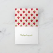 Aardbei Cupcake Bedankt Opmerking Kaarten (Binnen)