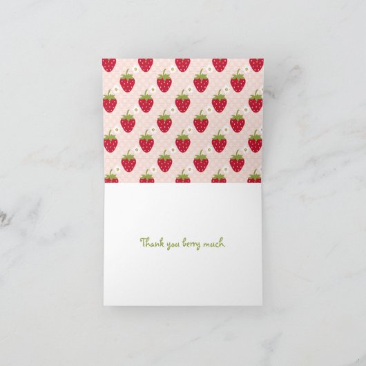 Aardbei Cupcake Bedankt Opmerking Kaarten (Binnen)