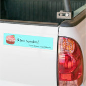 Aardbei cupcake Bumpersticker (Op Truck)