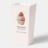 Aardbei Cupcake Dessert Verjaardag Bedankt Bedankdoosjes (Voorkant)