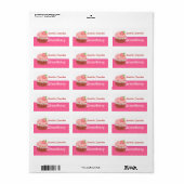 Aardbei Cupcake Labels (Full Sheet)