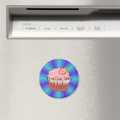 aardbei cupcake magneet (Insitu (Vaatwasser))