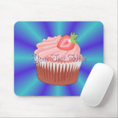 Aardbei Cupcake Mousepad Muismat (Met muis)