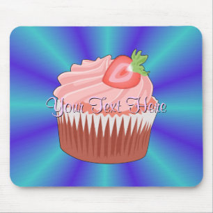Aardbei Cupcake Mousepad Muismat