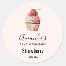 Aardbei Cupcake Sweet Dessert Candle Business