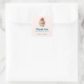Aardbei Cupcake Sweet Dessert Wedding Dank u Vierkante Sticker (Tas)