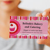 Aardbei Cupcake Visitekaartje
