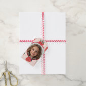 Aardbei Custom foto en naam Paper Bord Cadeaulabel (Met Touw)