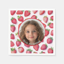 Aardbei Custom foto en naam Paper Bord