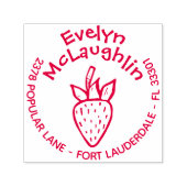 Aardbei Custom Return Adres Voorgeinkt Stempel (Design)