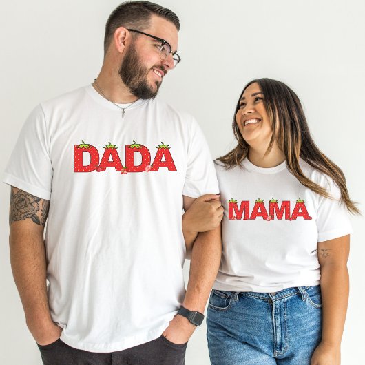 Aardbei Dada Baby 1e Verjaardag Aardbei Thema T-shirt