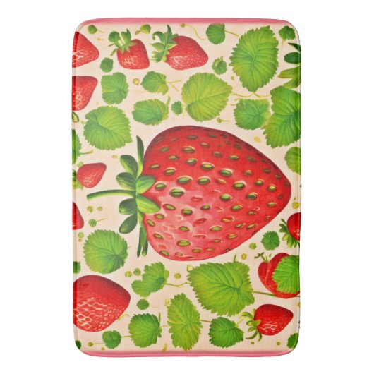 Aardbei Dadaïstische kunstwerk Badmat (Voorkant Verticaal)