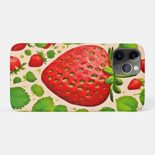 Aardbei Dadaïstische kunstwerk Case-Mate iPhone Case (Achterkant (horizontaal))