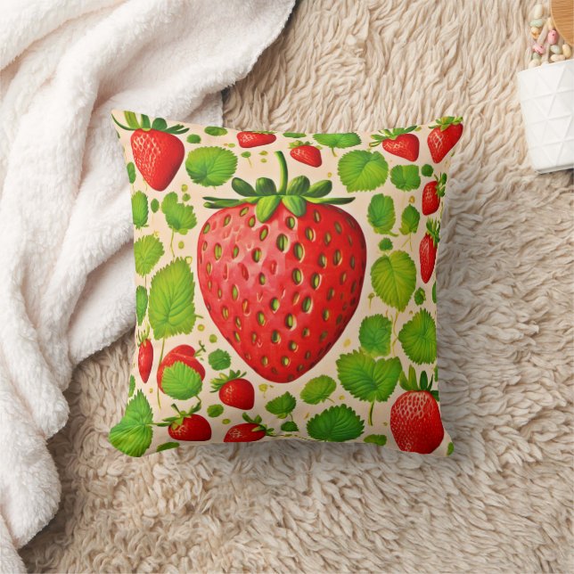Aardbei Dadaïstische kunstwerk Kussen (Deken)